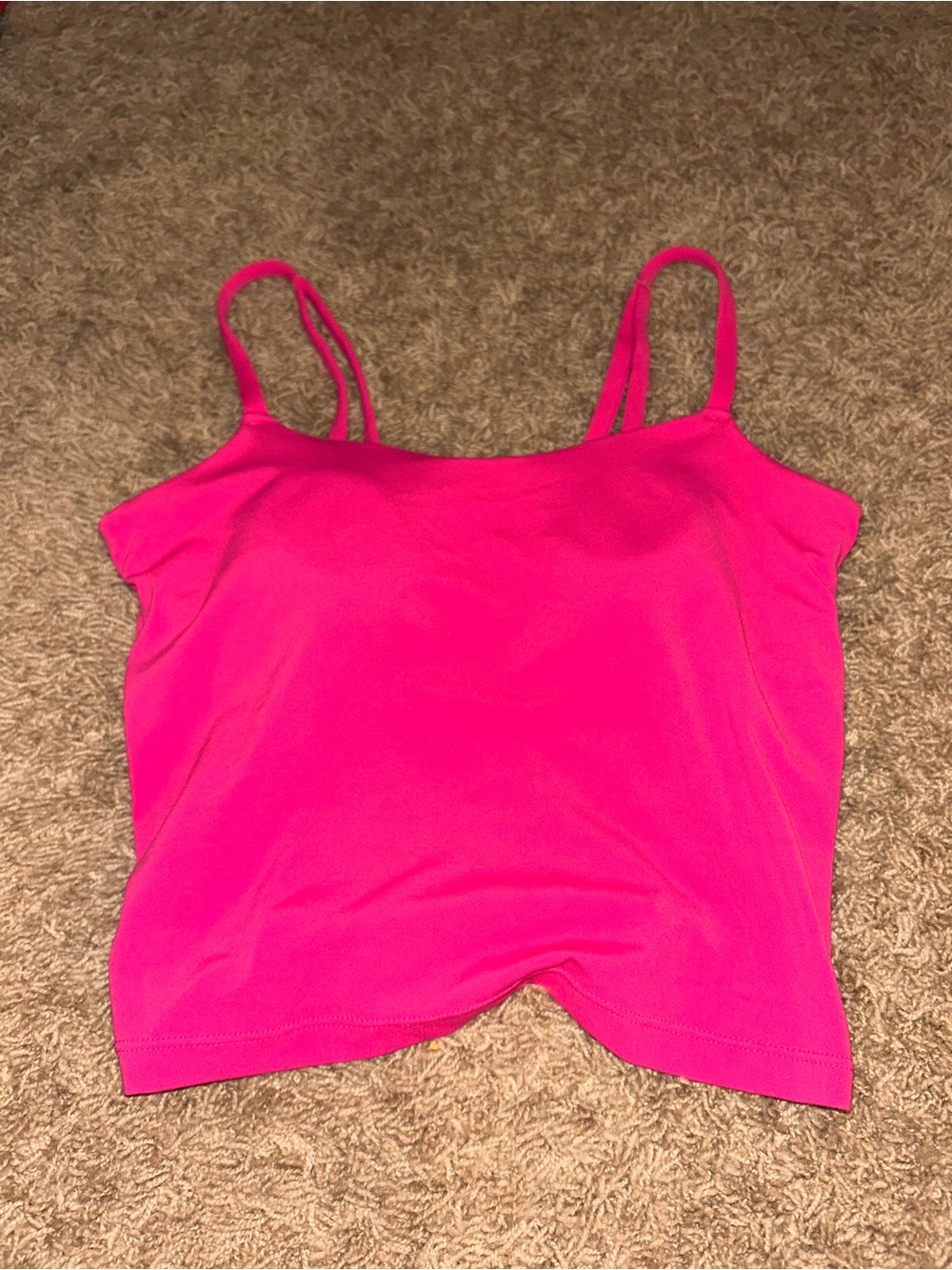 Bright Pink All In Motion Tank Top with Built in Bra size small